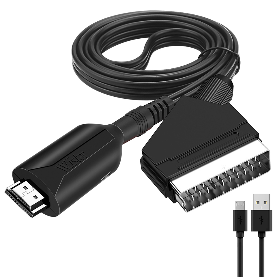 Scart To Hdmi - Convertisseur de câble compatible HDMI vers