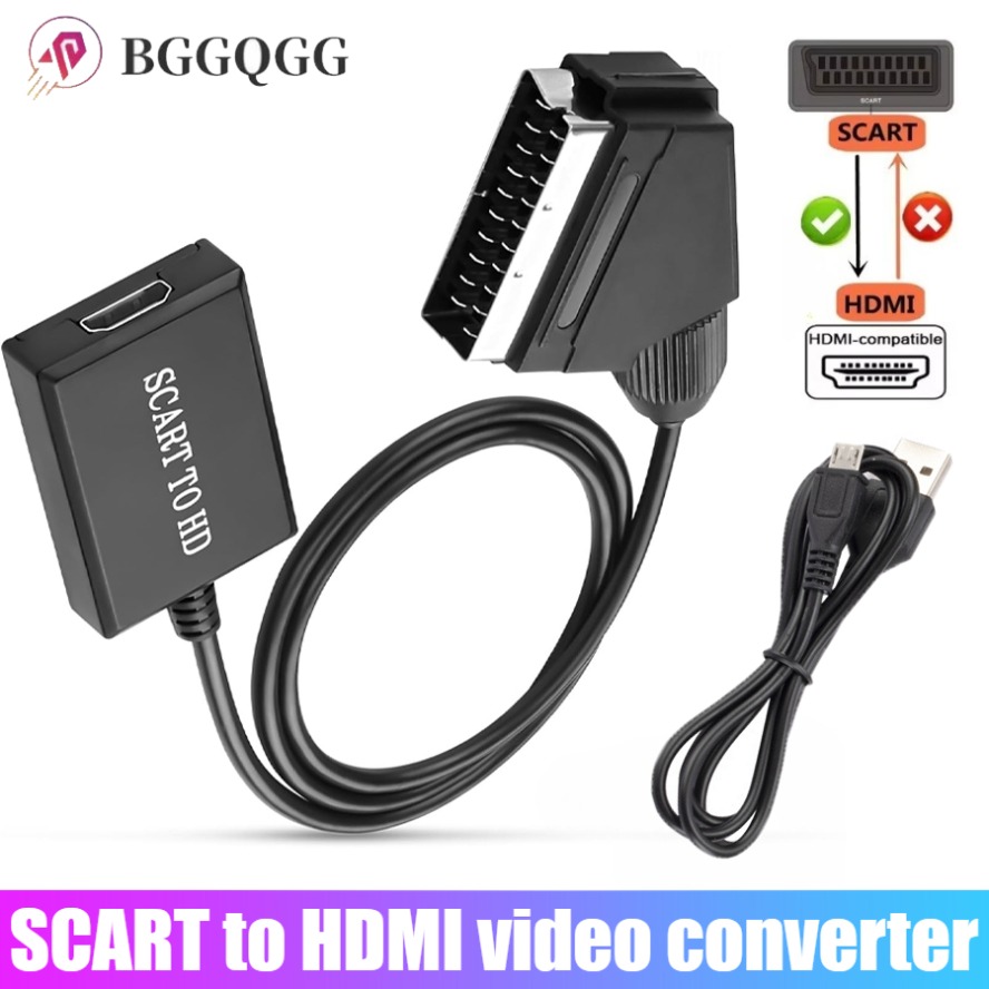 Scart To Hdmi - Câble adaptateur convertisseur Audio vidéo haut