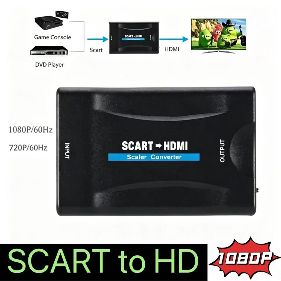 Scart To Hdmi - Adaptateur Full HD 1080P SCART vers