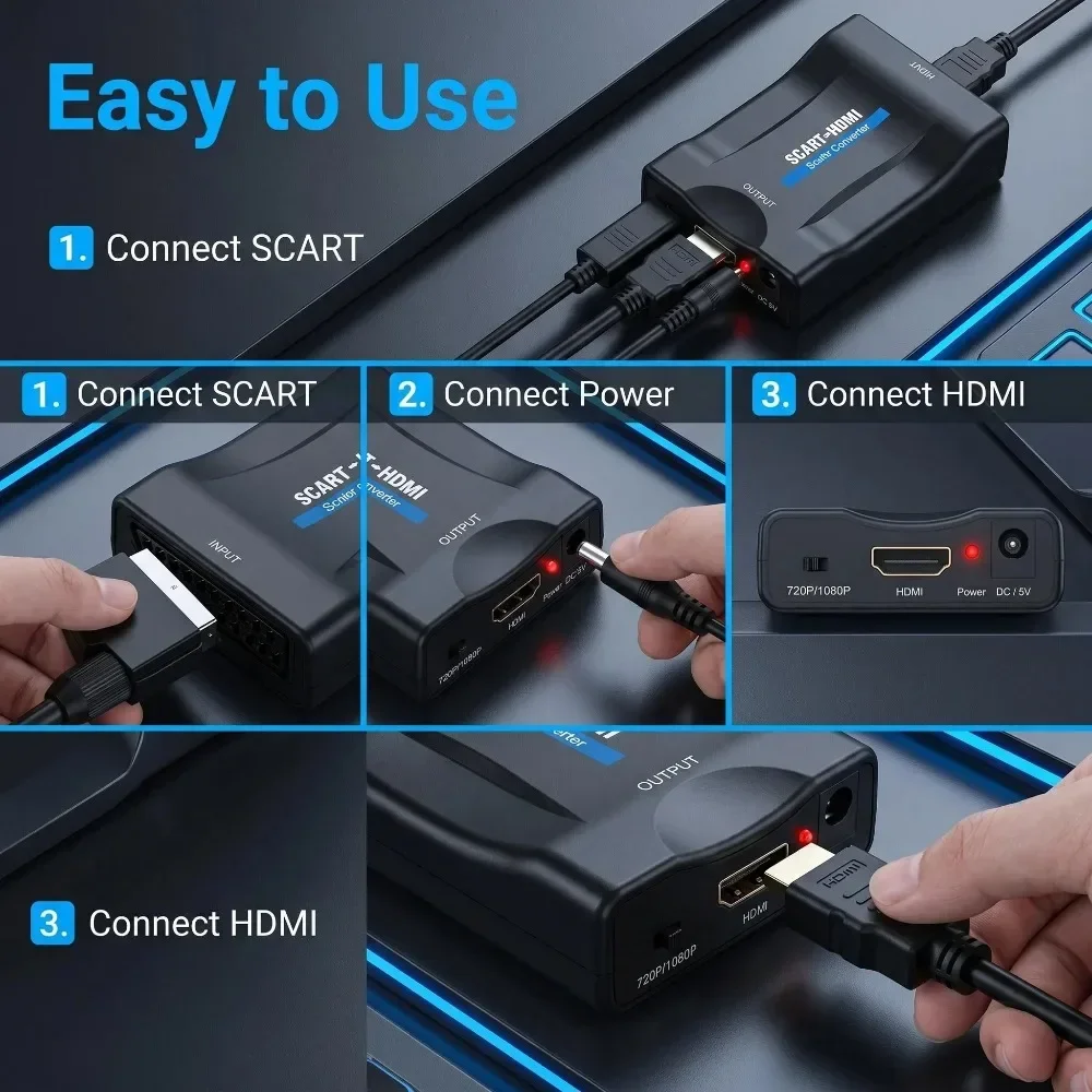 Adaptateur convertisseur SCART - Scart To Hdmi avis et prix
